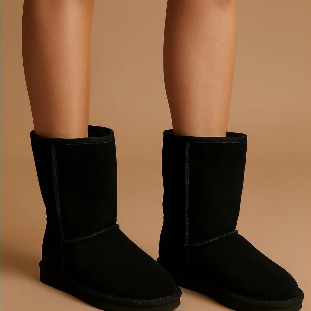 BearPaw Women's Black Winter Boots